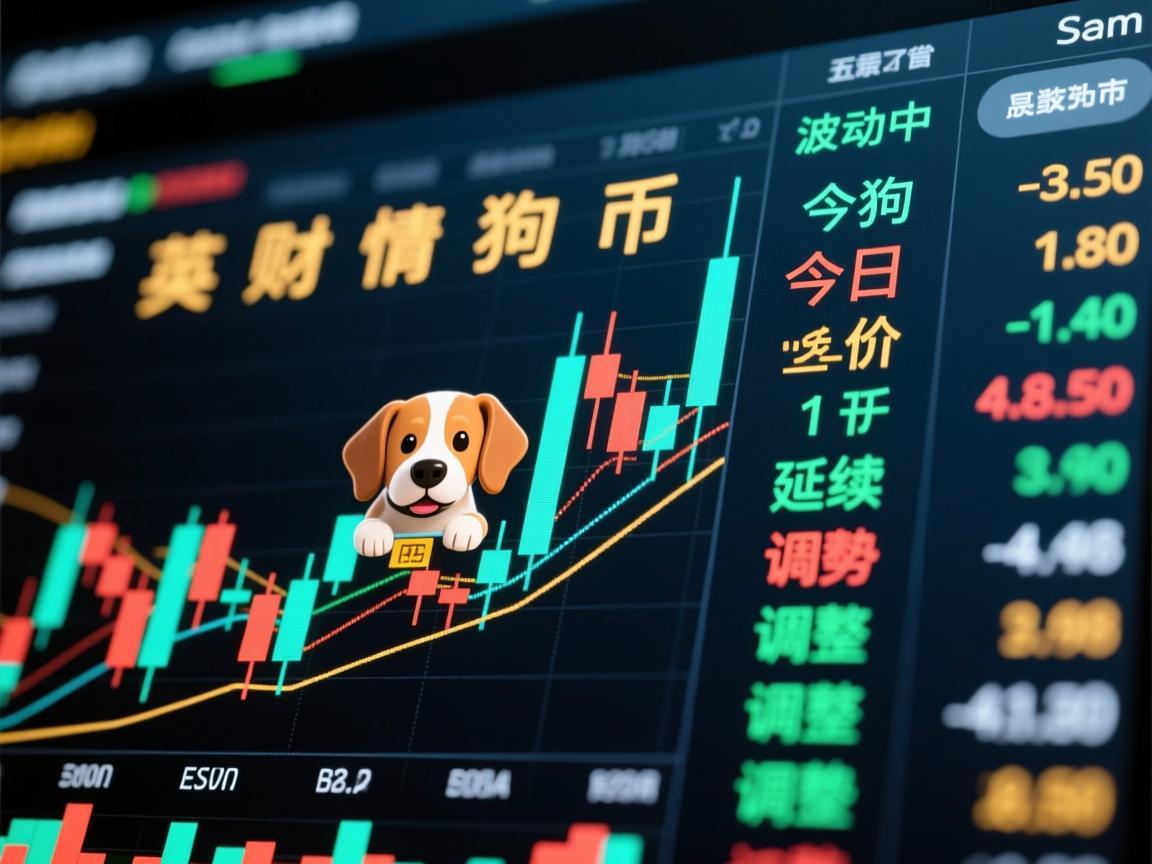 英为财情狗狗币今日价格，波动中延续调整态势
