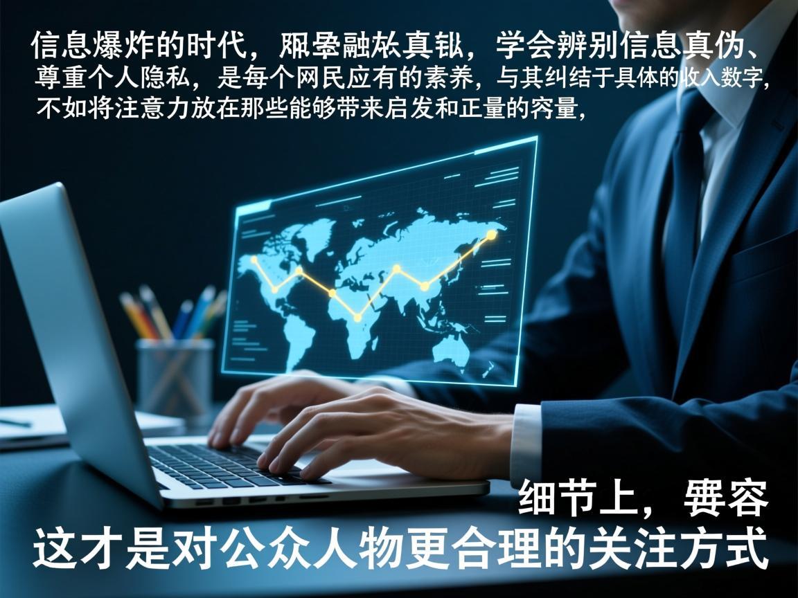 在信息爆炸的时代，学会辨别信息真伪、尊重个人隐私，是每个网民应有的素养。与其纠结于具体的收入数字，不如将注意力放在那些能够带来启发和正能量的内容上，这才是对公众人物更合理的关注方式