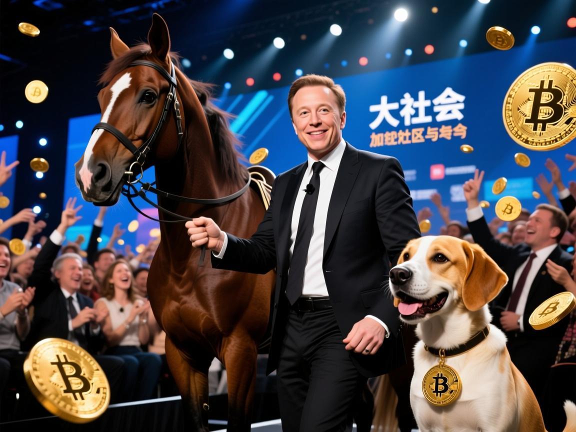 马斯克现身狗狗币大会，加密社区的狂欢与争议