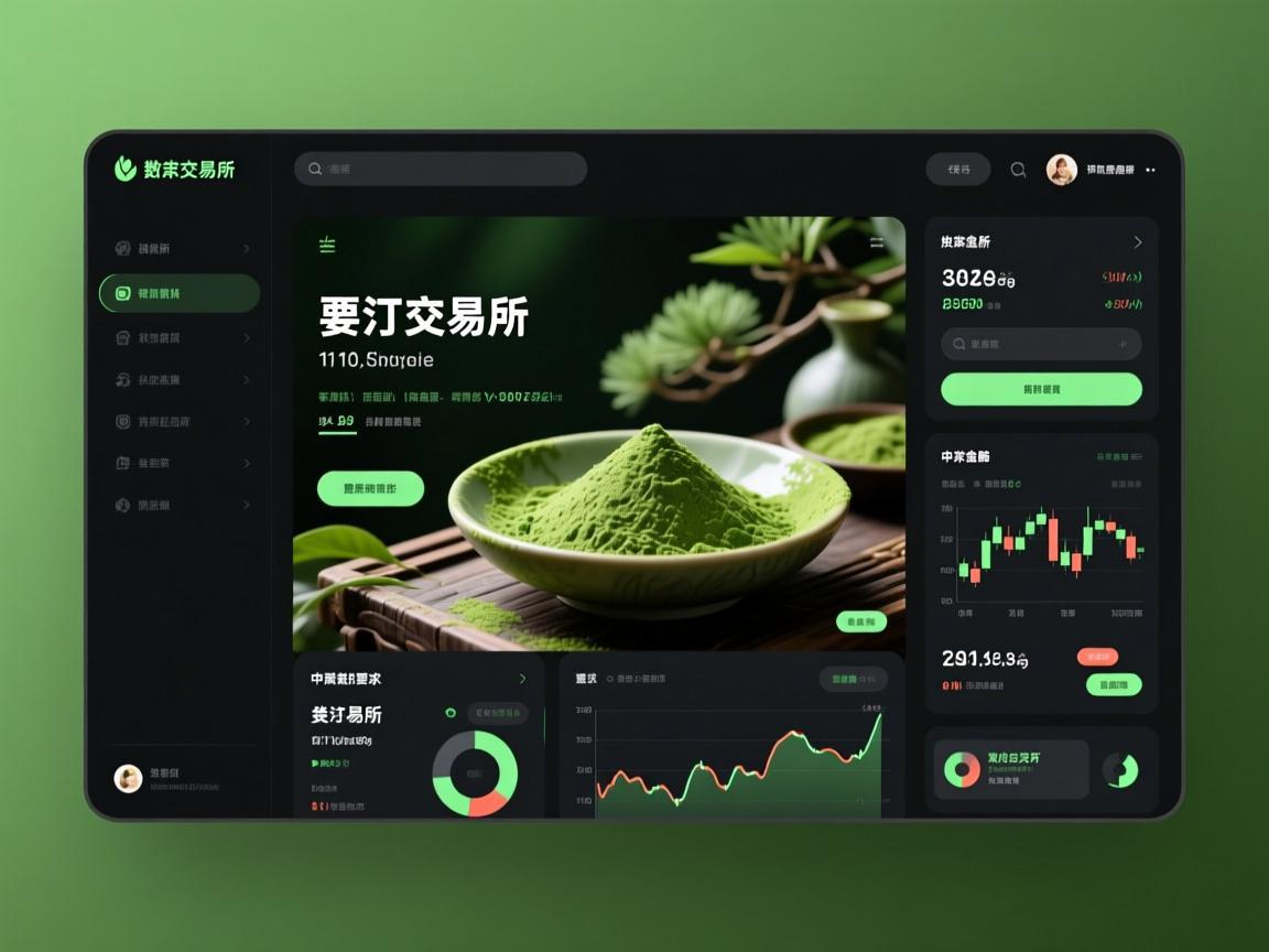 抹茶交易所界面，数字金融与东方美学的交融