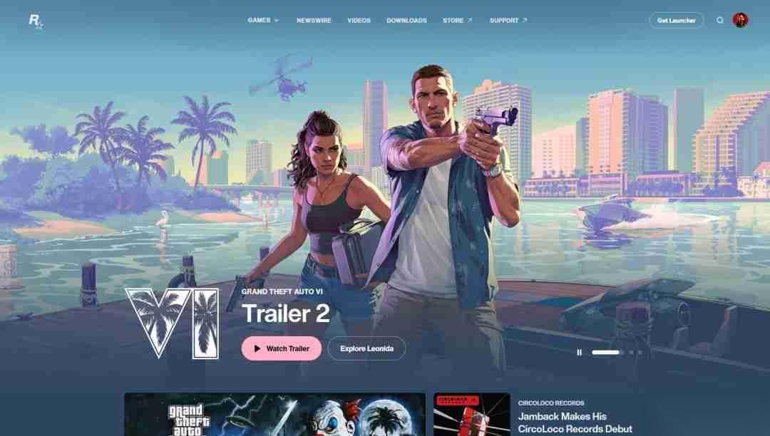 R星官网新面貌 玩家猜测 GTA6 新预告片发布在即