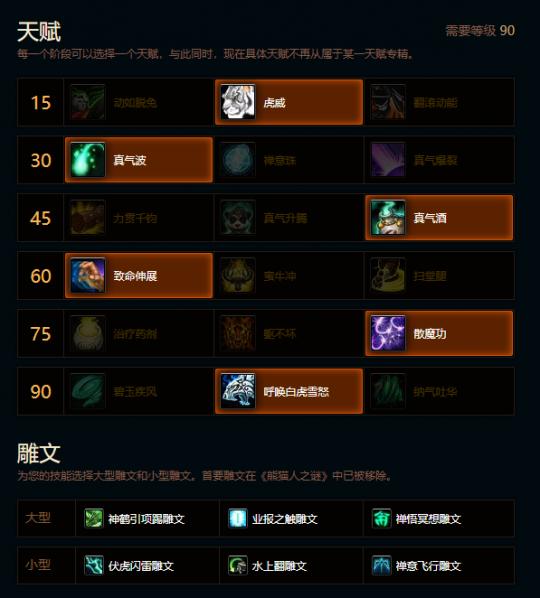 魔兽世界熊猫人之谜踏风天赋雕文推荐
