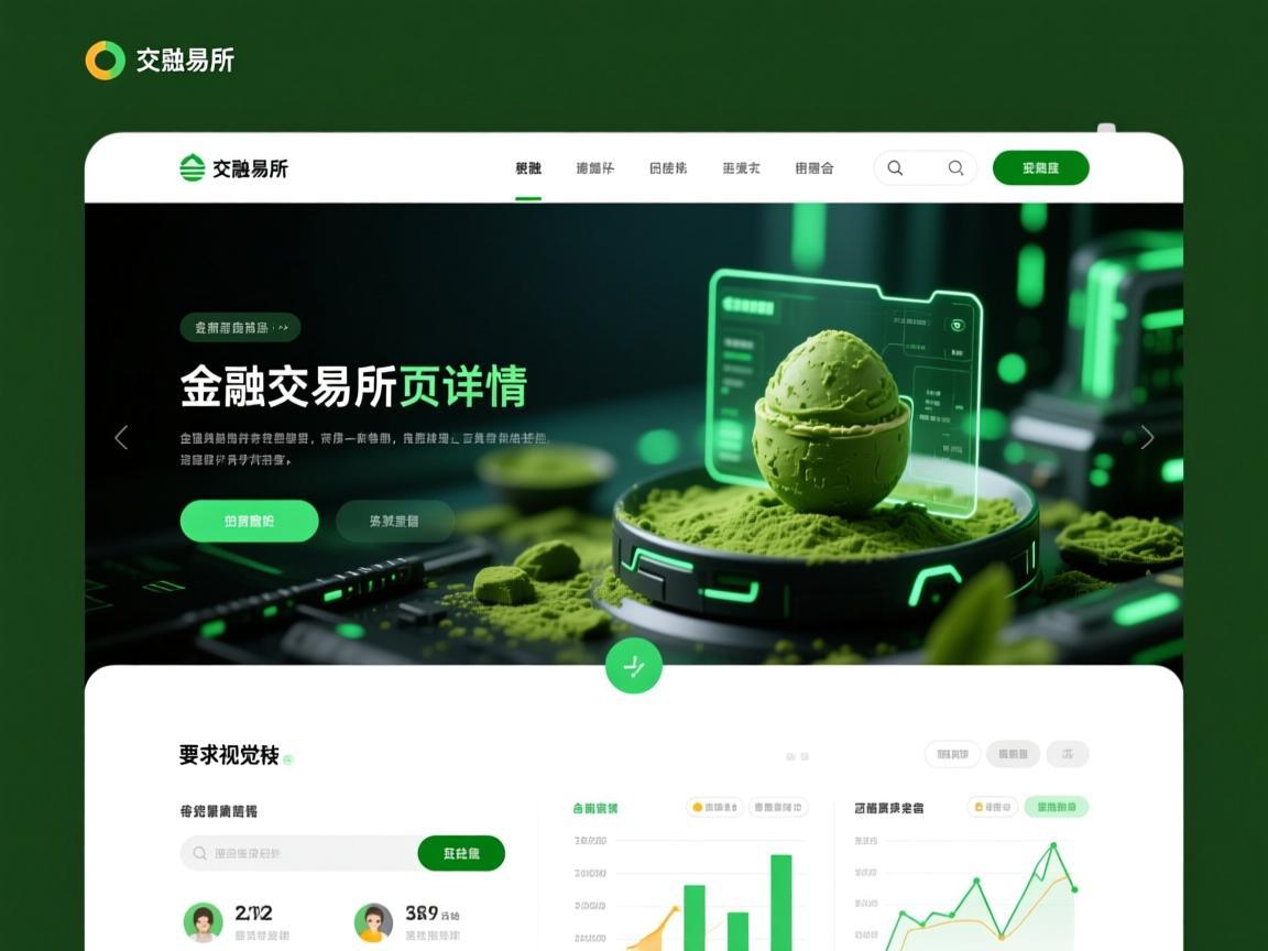 抹茶交易所页面详情图，金融科技与视觉美学的融合