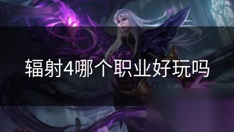 辐射4哪个职业好玩吗