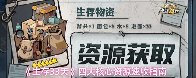 生存33天 四大核心资源速收指南