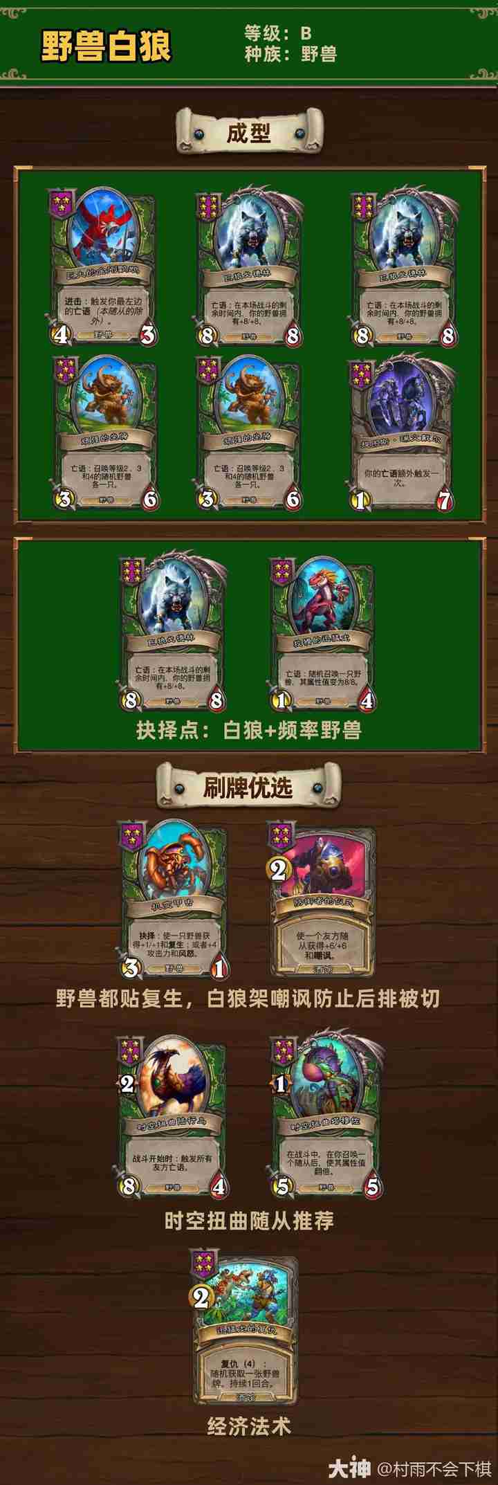 炉石传说34.2酒馆战棋野兽白狼玩法攻略
