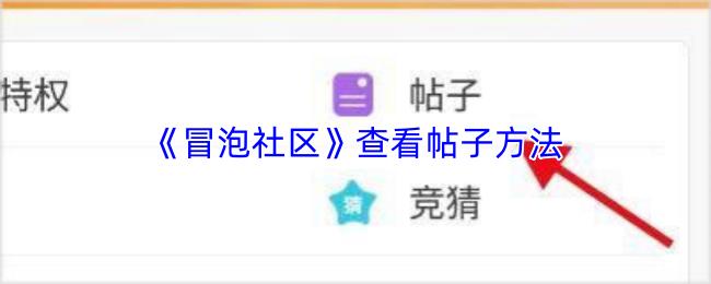 冒泡社区 查看我的帖子方法