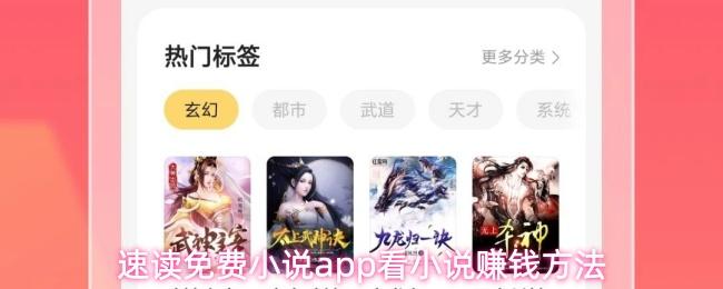 速读免费小说app看小说赚钱方法