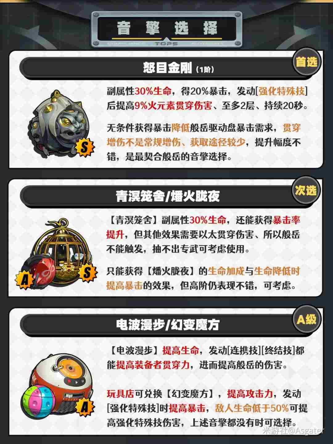 绝区零般岳音擎推荐