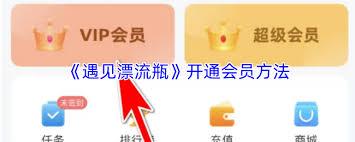遇见漂流瓶app如何开通会员