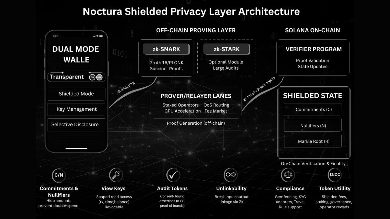 Noctura在Solana上推出以合规为首的隐私层，配备双模式钱包