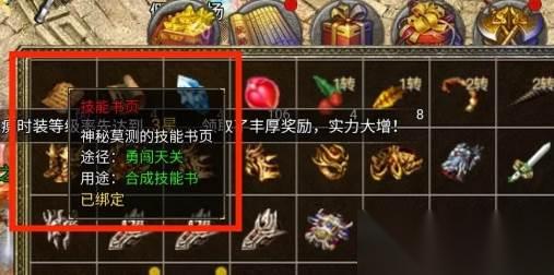 传奇霸主 神器技能书