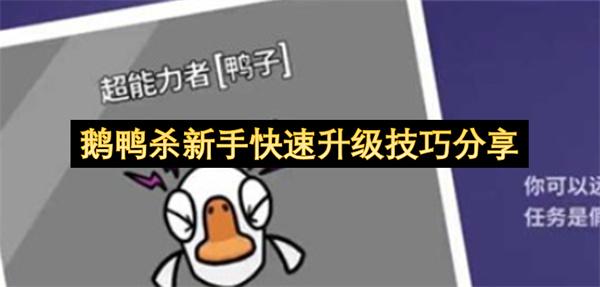 鹅鸭杀新手快速升级技巧分享