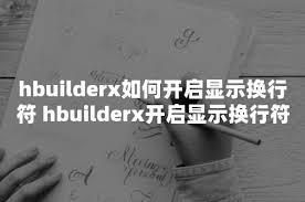 hbuilderx如何开启显示换行符