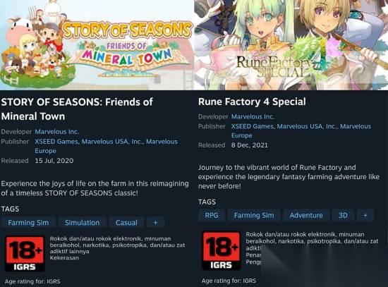 Steam印尼上线IGRS分级引争议，误标多款游戏年龄等级