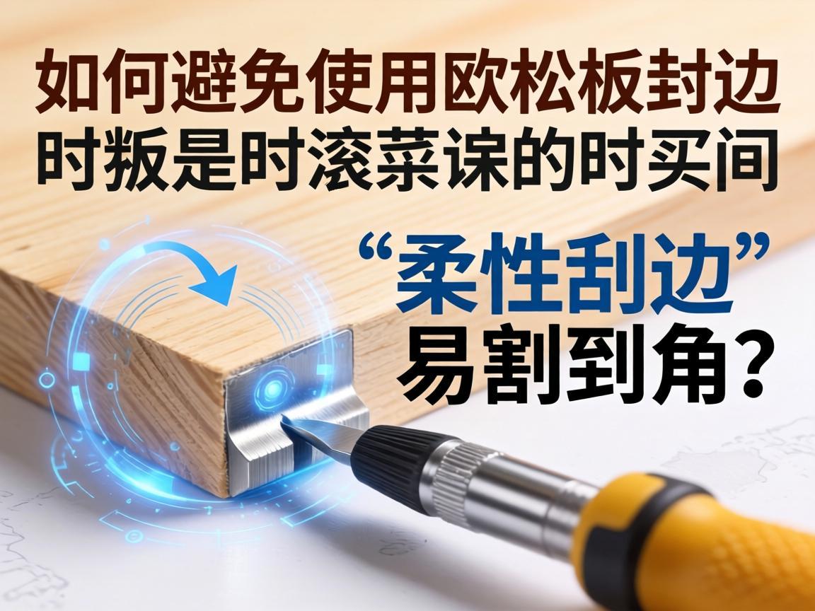 如何避免使用欧松板封边时柔性刮边易割到角的问题