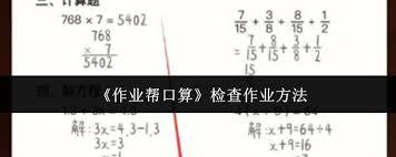 作业帮口算如何检查作业