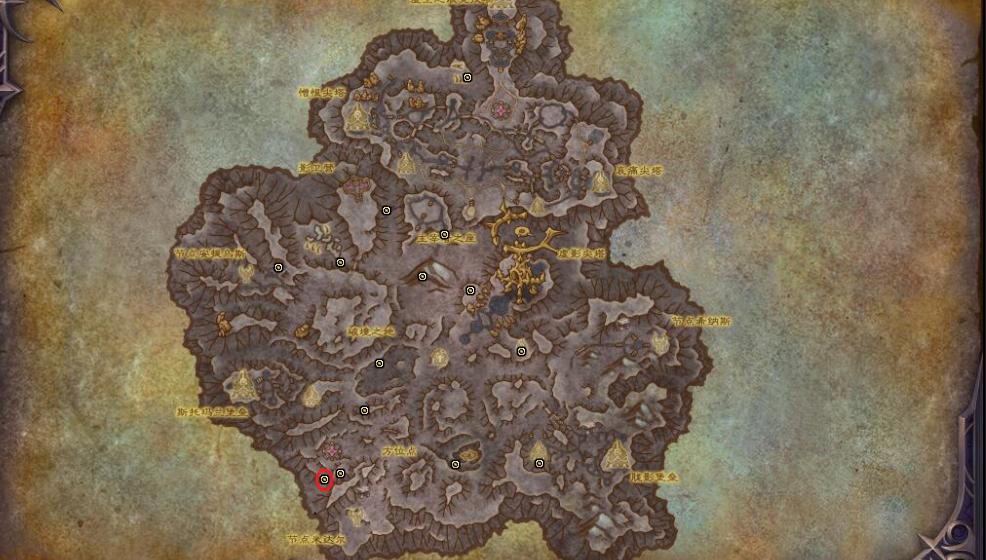 魔兽世界领地虚镰位置坐标