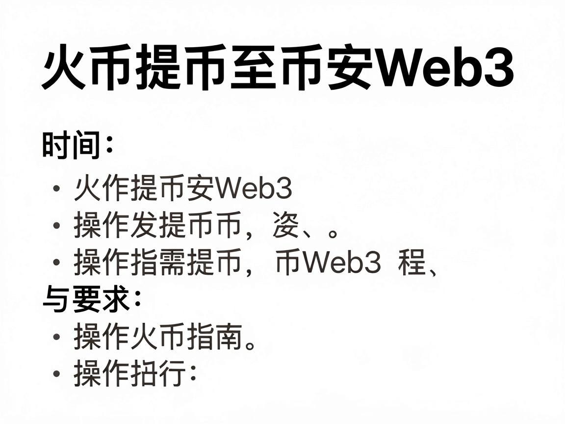 火币提币至币安Web3，时间与操作指南