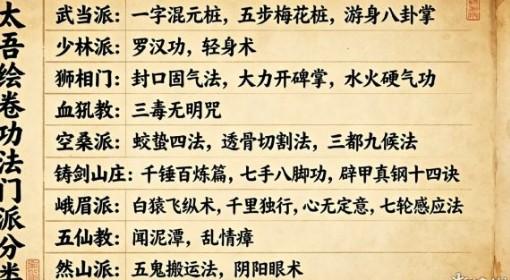太吾绘卷：天幕心帷 前期全流派通用功法