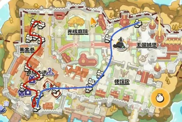 洛克王国世界国王城堡花朵采集路线