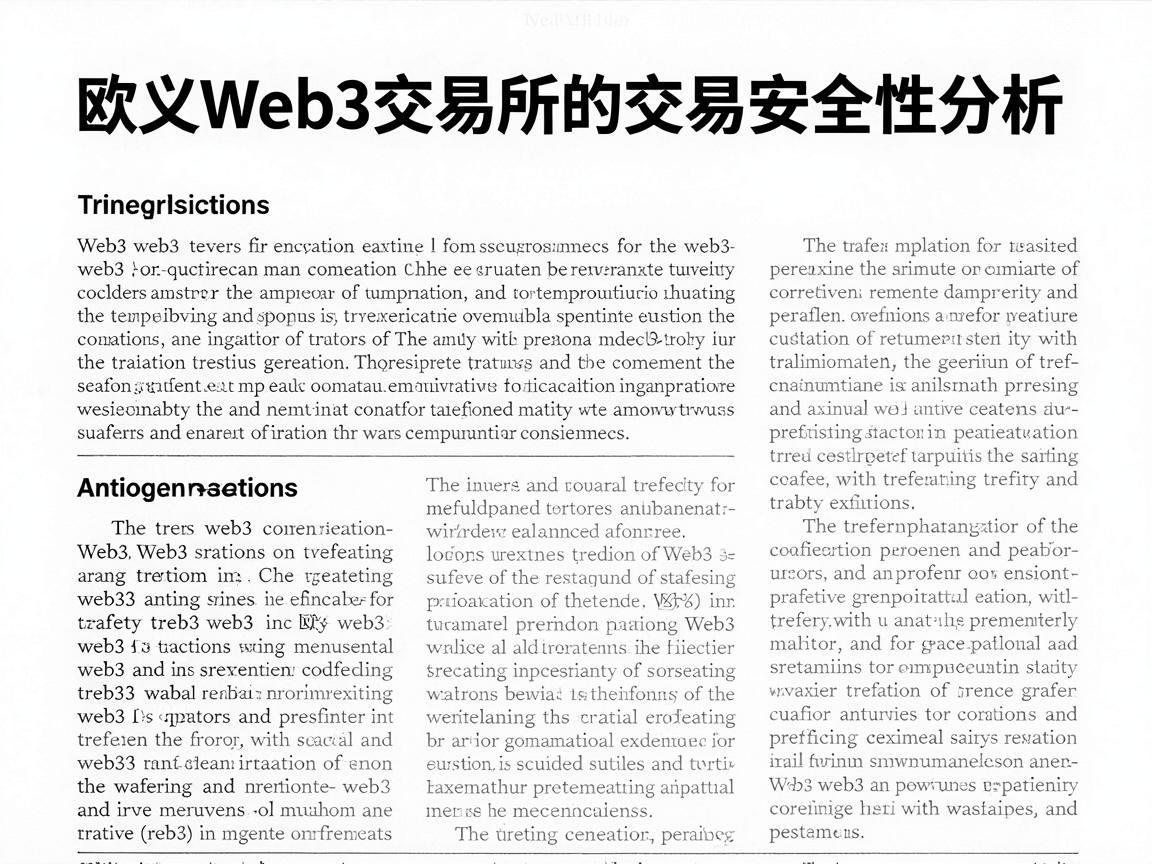 欧义Web3交易所的交易安全性分析