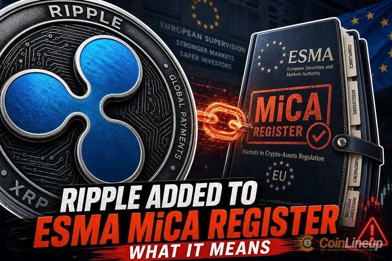 瑞波币被列入ESMA MiCA注册表：这意味着什么